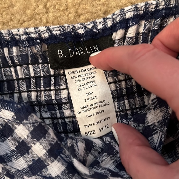 B Darlin Handkerchief two piece set size 11/12 never worn - Picture 5 of 5